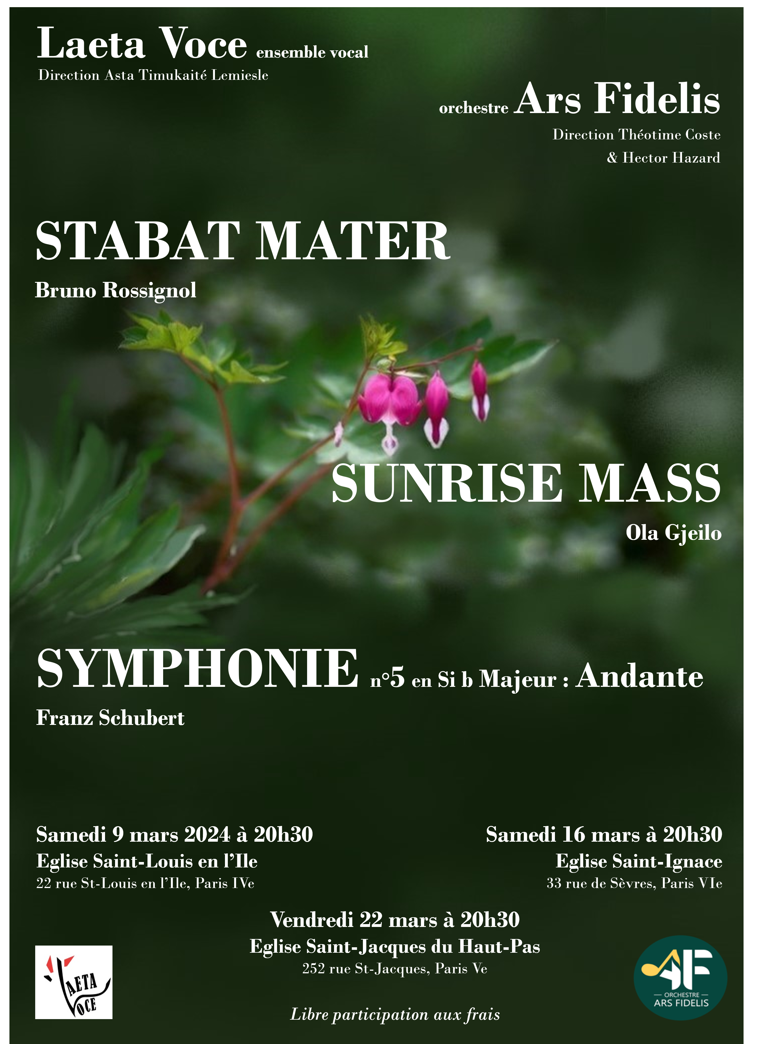 Stabat mater de Rossignol & Sunrise mass de Gjeilo